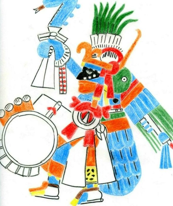 ZP_drawing of Huitzilopochtli by Ueuehualli_2009