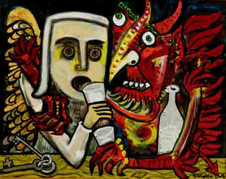 ZP_Poteen Drinkers_painting by Brian Whelan