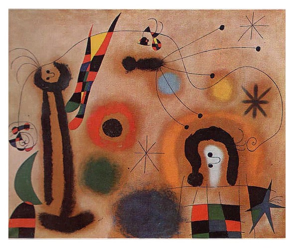 ZP_Joan Miró_Dragonfly with red-tipped wing in pursuit of a serpent spiralling toward a comet