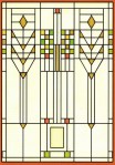 ZP_Frank Lloyd Wright_an unrealized Art-glass window design for the Darwin D. Martin House, 1903