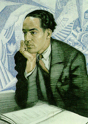 ZP_Langston Hughes_pastel drawing by Winold Reiss