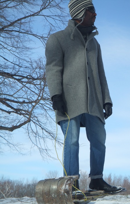 Garvin with toboggan_February 17th 2013