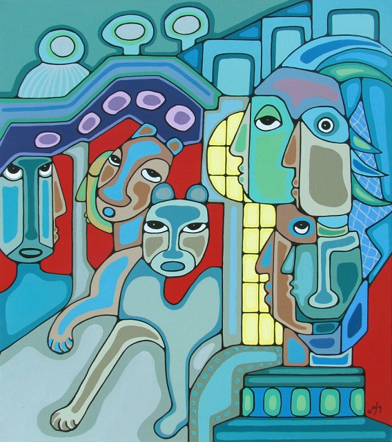 ZP_Manitoulin Island artist Daphne Odjig_Echoes of the Past_Daphne Odjig_Pintora indígena de la Isla de Manitoulin_Ecos del Pasado