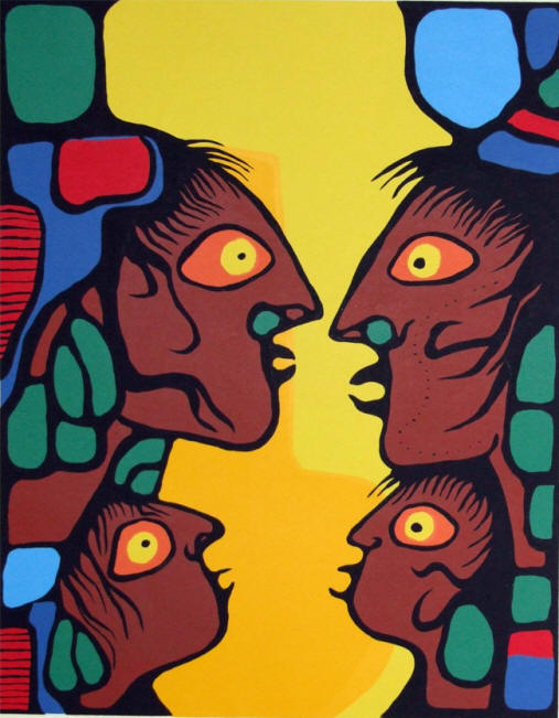 ZP_Norval Morrisseau, 1932-2007_Conversation, a serigraph from 1978