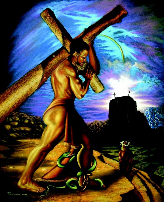 ZP_Simon of Cyrene_painting by Theophilus of Knoxville, Tennessee