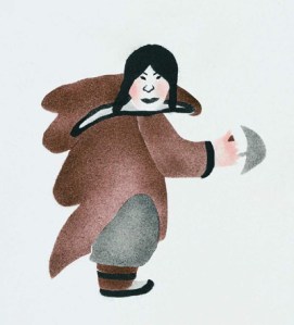 Woman Holding Ulu by Annie Pitsiulak_2001