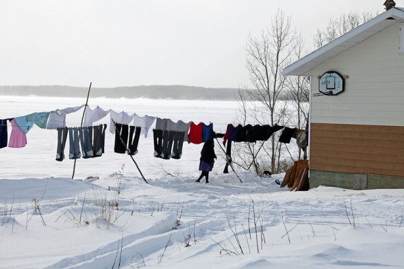 ZP_Clothesline Northern Ontario Reserve January 1st 2000 copyright Nish Photoluver