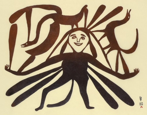 ZP_Mother Earth_stonecut from 1961 by Kenojuak Ashevak (1927-2013)