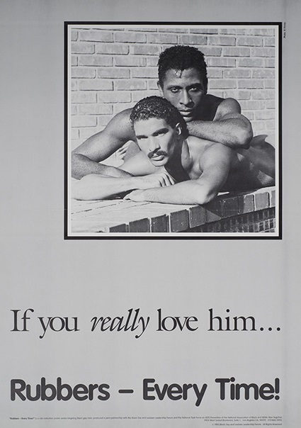 ZP_Safe sex poster from 1985 produced by the Black Gay and Lesbian Leadership Forum