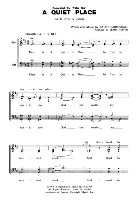 ZP_Ralph Carmichael_A Quiet Place_ sheet music