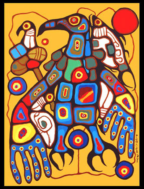 Norval Morrisseau_Man Changing into Thunderbird_1977_panel 6 of 6