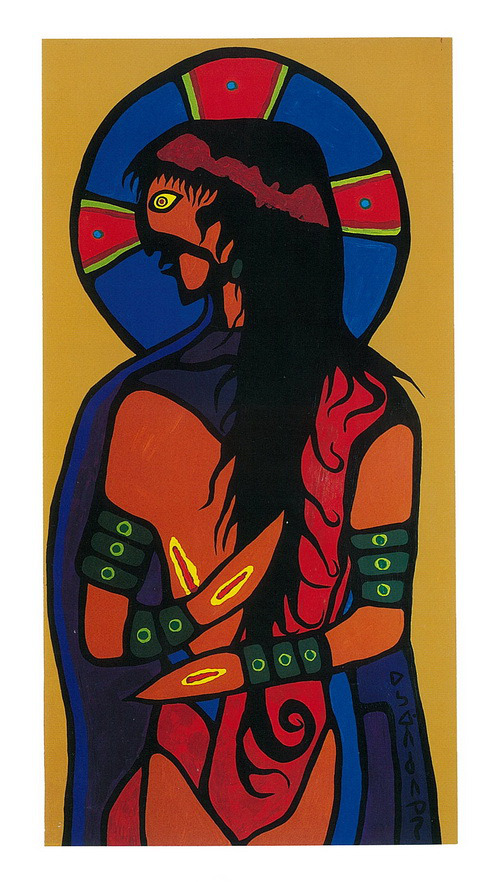 Norval Morrisseau_Jesucristo el Indio_Indian Jesus Christ_1974