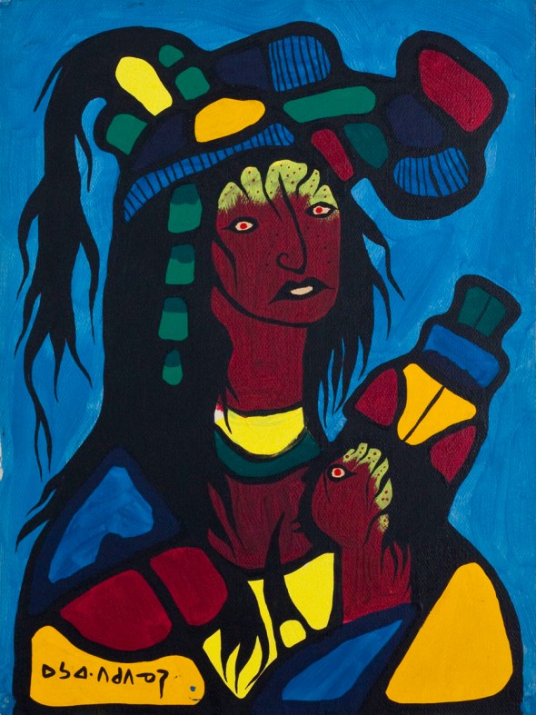 Norval Morrisseau_Madre y Bebé_Mother and Child_1969