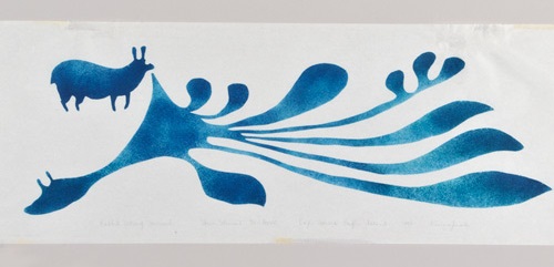 Kenojuak_Rabbit Eating Seaweed_1959