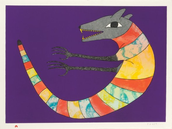 Kenojuak_Serpentine Wolf_lithograph_2013