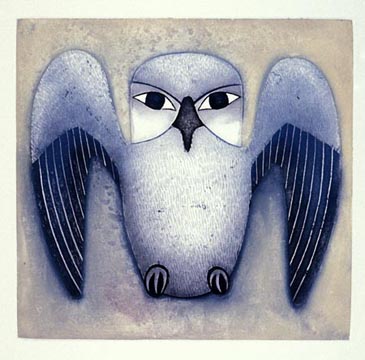 Kenojuak_Silver Owl_aquatint_1999