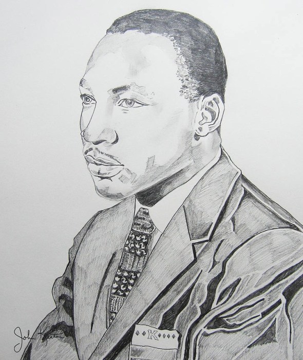 ZP_Portrait of Martin Luther King Jr._Pencil drawing on archival paper_© 2011 John Keaton