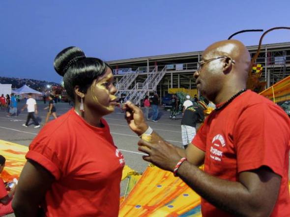 Trinidad Carnival 2014_Makeup application
