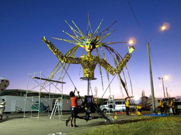 Trinidad Carnival 2014_Torso and headdress for The Queen of Gold
