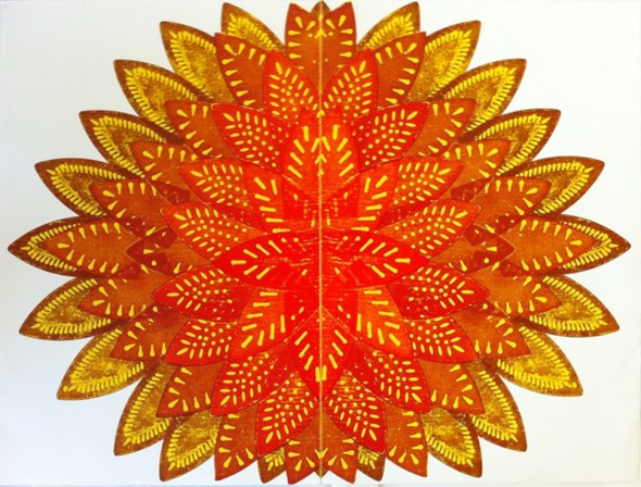 Willie Cole_Pressed Iron Blossom number 3