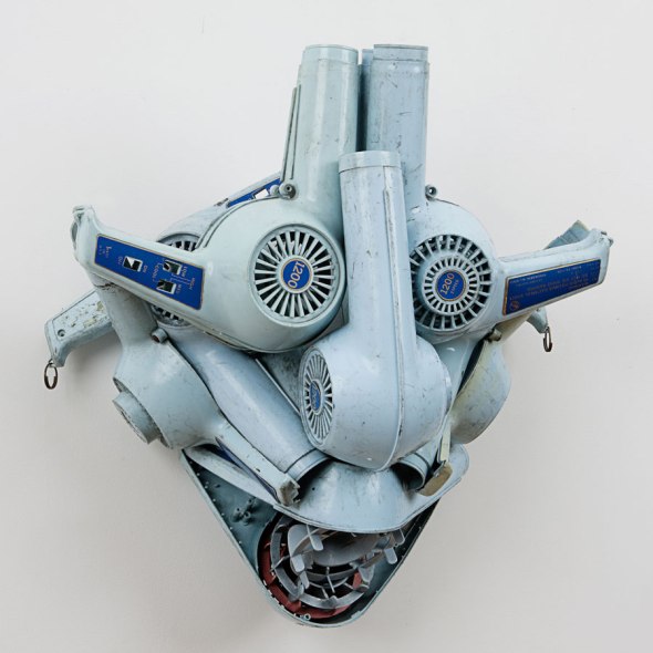 Willie Cole_Wind mask_assemblage with hairdryers_1991