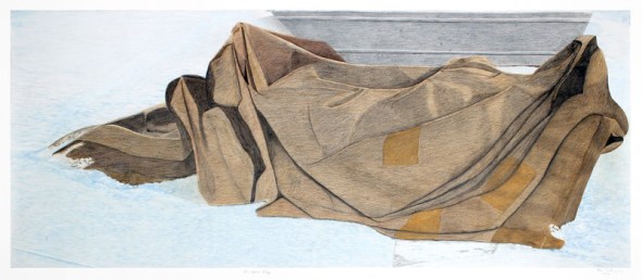 Itee Pootoogook_Frozen Tarp_coloured pencil_2013