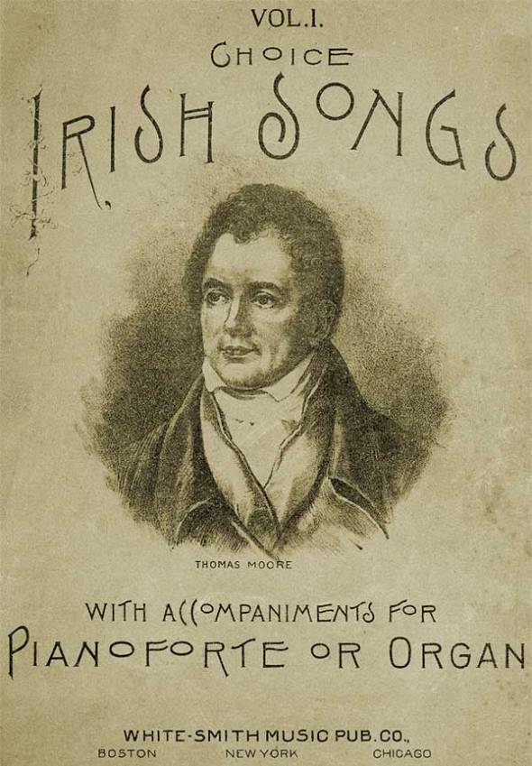 Irish songbook_published in 1892 in the USA, with an engraving of Thomas Moore on the cover