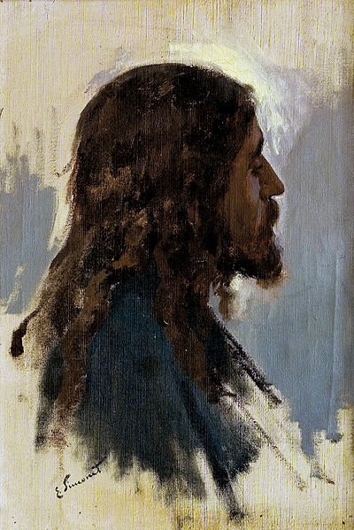Enrique Simonet_Cabeza de Jesús_Head of Jesus_Deep in Contemplation_1891