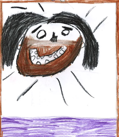 The Face of Jesus drawn by a little boy named Ben_2011