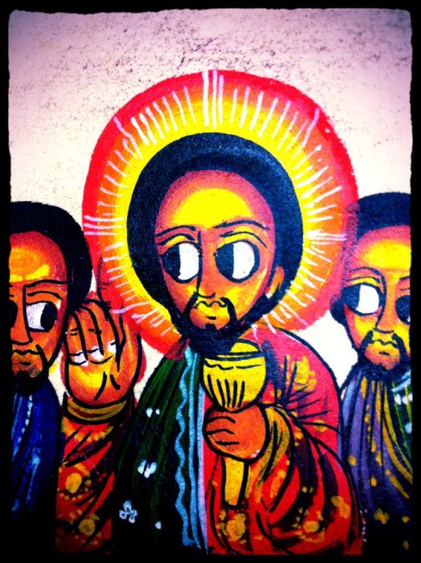 Luke 22: verses 19-20_This do in remembrance of me_Ethiopian painting