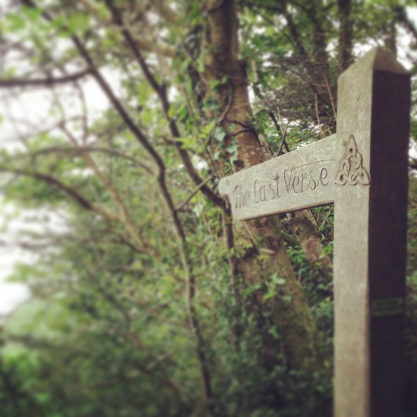 The Dylan Thomas Walk_Last verse of the poet's "Poem in October"_photo by Andre Bagoo