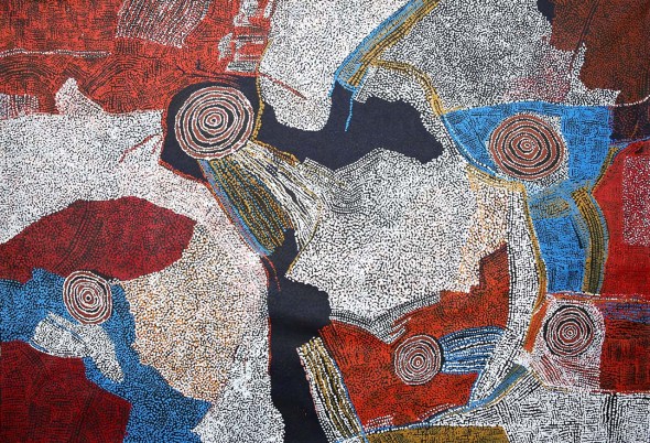 Bill Tjapattjarri (1920-2008)_Rockholes near The Olgas