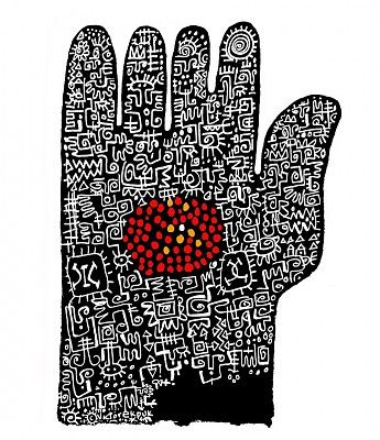 Victor Ekpuk_Hand painting with glyphs