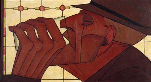 John Brack_Portrait of a man drinking ale