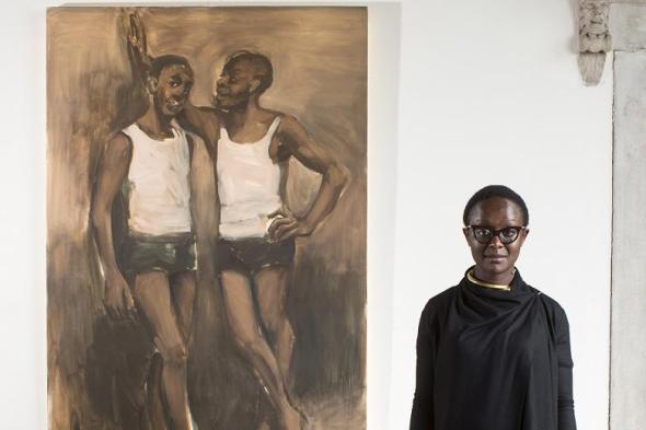 Lynette Yiadom-Boakye at the Venice Biennale in 2013_photograph by David Levene