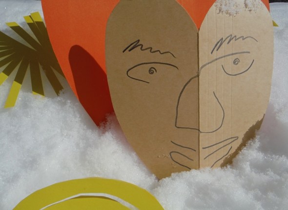 Paper cutouts in the snow_February 2015_Toronto Canada