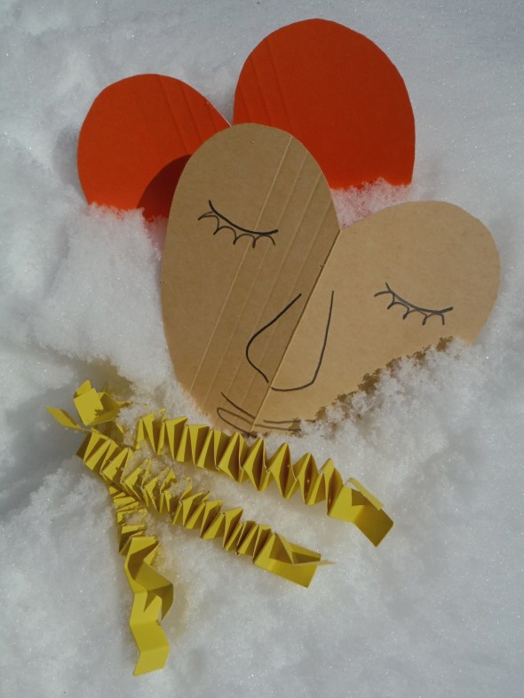 Paper hearts in the snow_February 2015_Toronto Canada