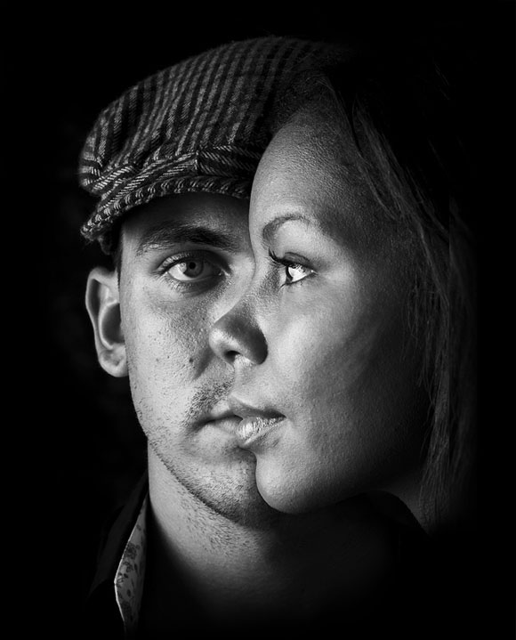 Double portrait in black and white © Cory Smith
