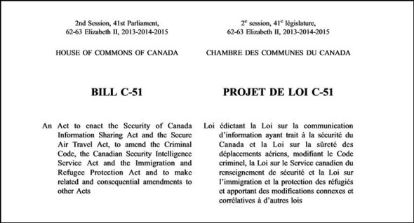 Canada's Federal Government's proposed Bill C-51_Opening paragraphs