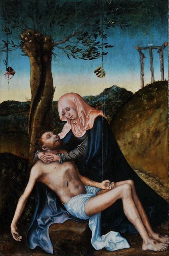 Lucas Cranach the Elder_Pietà beneath the Cross_painted circa 1510
