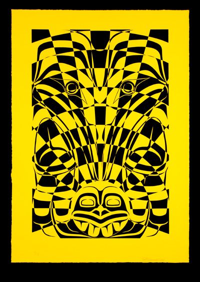 El Cuervo Grande Roba La Luz_Raven Steals The Light_por John Brent Bennett_artista de la Nación Haida Gwaii_Canadá