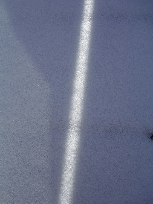 Sun line over shady snow_January 18th 2016