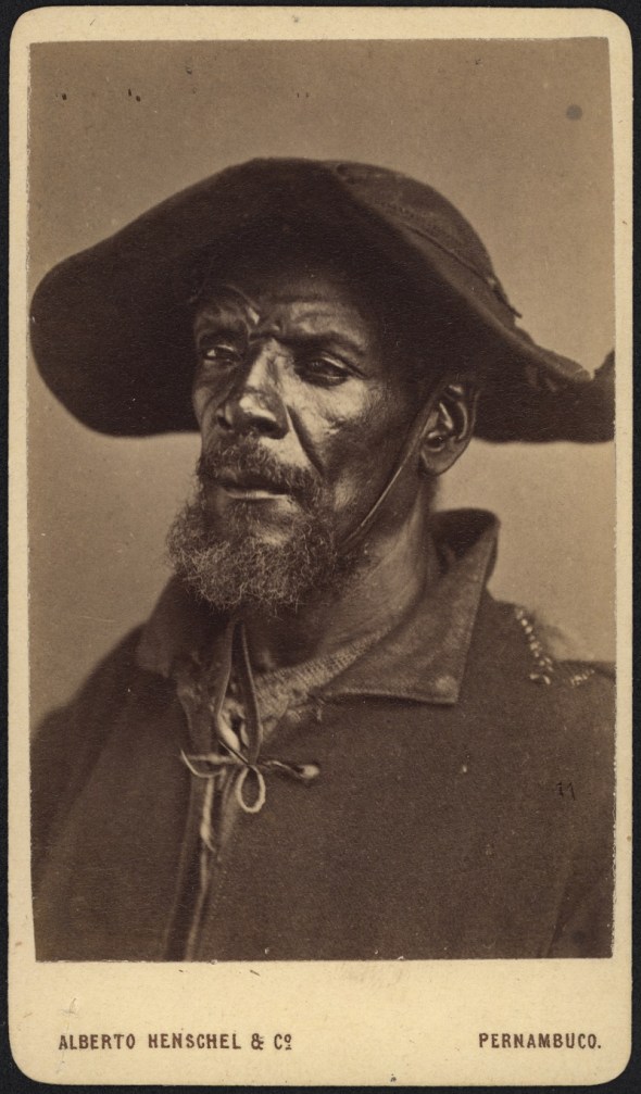Alberto Henschel_portrait of a middle-aged man with hat_from the series Tipos negros_around 1869