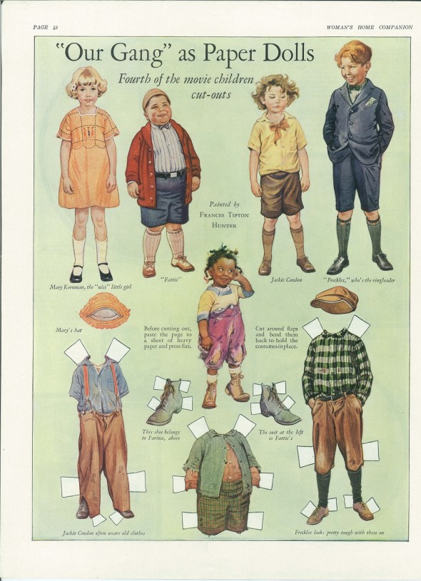 Farina (little girl in the middle)_from the Our Gang series in_Woman's Home Companion, October 1925