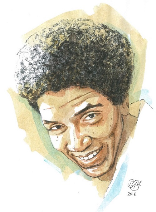 Retrato de Audre Lorde por Bruce Patrick Jones_grafito y acuarela_2016 / Portrait of Audre Lorde by Bruce Patrick Jones_graphite and watercolour_2016