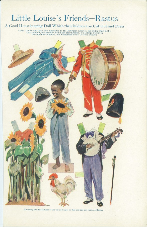 Rastus_Little Louise's Friend_Vintage Black paper doll_from Good Housekeeping, November 1909