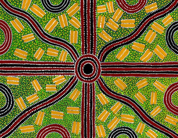 Mary Oliver_Australian Aboriginal artist_Ahakeye bush plum