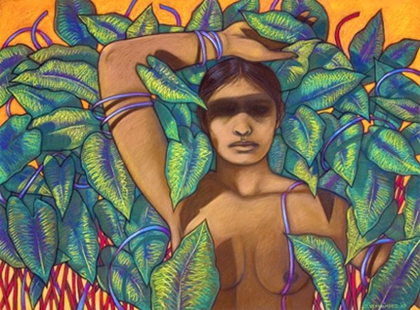 El jardín de sueños_The garden of dreams_by Chicana artist Judithe Hernández (born 1948, Los Angeles)