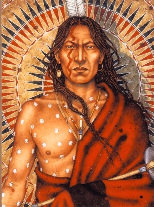 Strange Man of the Lakota_Crazy Horse around 1876_giclée print on watercolour paper_copyright Kenneth Ferguson