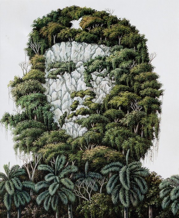 Dausell Valdés Piñeiro_born 1967_Cuban painter: "They are dreams still" (Son los sueños todavía)_acrylic on fabric